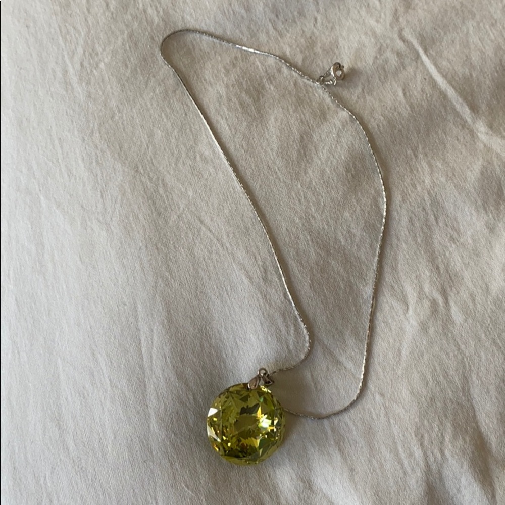 Green crystal necklace